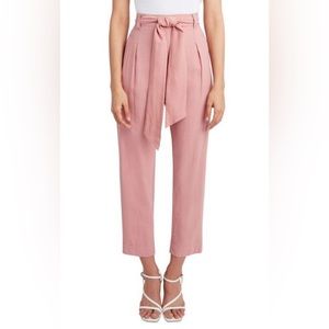 Nordstrom BCBG Generation Mauve Pink Tie Waist Pants Sz L Large $88
